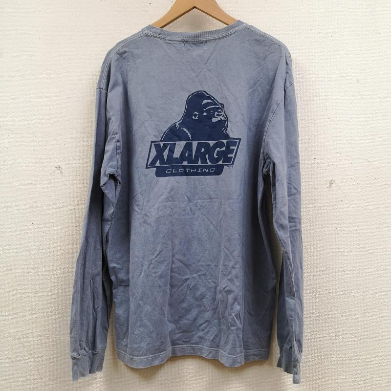 エクストララージ XLARGE Tシャツ 長袖 OGロゴ ゴリラ ピグメント加工 顔料染め L/S TEE 長袖 Tシャツ 101211011017 L 青 / ブルー / blue メンズ USED 古着 中古 50166290