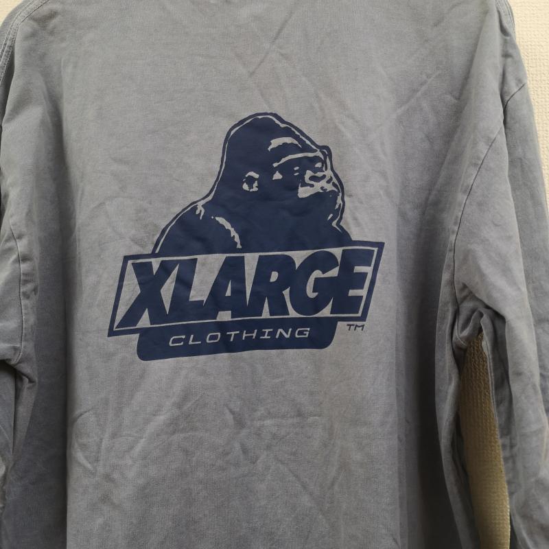 エクストララージ XLARGE Tシャツ 長袖 OGロゴ ゴリラ ピグメント加工 顔料染め L/S TEE 長袖 Tシャツ 101211011017 L 青 / ブルー / blue メンズ USED 古着 中古 50166290