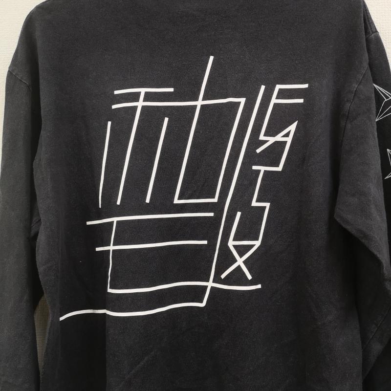 フラットラックス FLATLUX Tシャツ 長袖 折り鶴 折り紙 鶴 和柄 和モノ ピグメント加工 L/S TEE 長袖 Ｔシャツ 黒 / ブラック / black メンズ USED 古着 中古 50166292