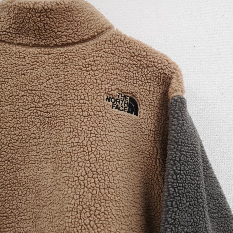 ザノースフェイス THE NORTH FACE ジャケット、上着 ジャンパー、ブルゾン ハーフジップ 切り替え ツートンカラー 韓国 限定 モデル ボア フリース ジャケット M 灰 / グレー / gray X 茶 / ブラウン / brown メンズ USED 古着 中古 50166298