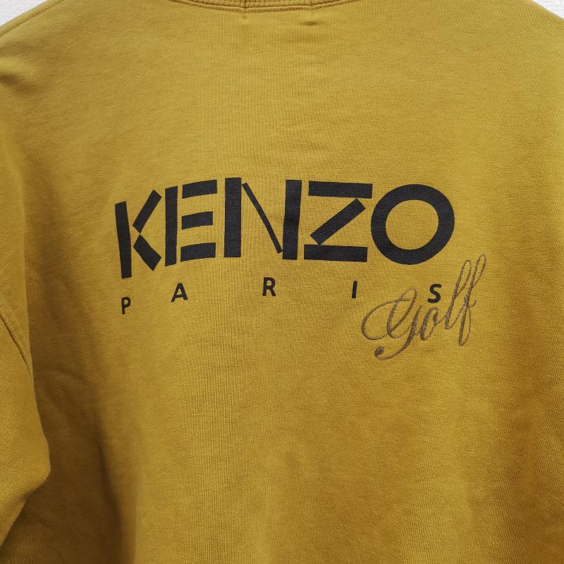 ケンゾー KENZO トレーナー 長袖 90s 日本製 ゴルフ レトロ ビッグロゴ クルーネック スウェット トレーナー 1 マスタード / マスタード / メンズ USED 古着 中古 50166300