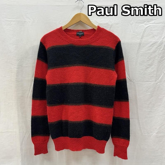ポールスミス Paul Smith ニット、セーター 長袖 モヘヤブレンド ボーダー柄 ニット セーター クルーネック M ボーダー柄 メンズ USED 古着 中古 50166302
