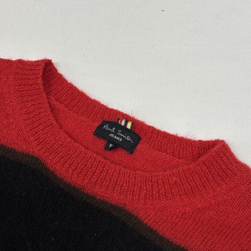 ポールスミス Paul Smith ニット、セーター 長袖 モヘヤブレンド ボーダー柄 ニット セーター クルーネック M ボーダー柄 メンズ USED 古着 中古 50166302