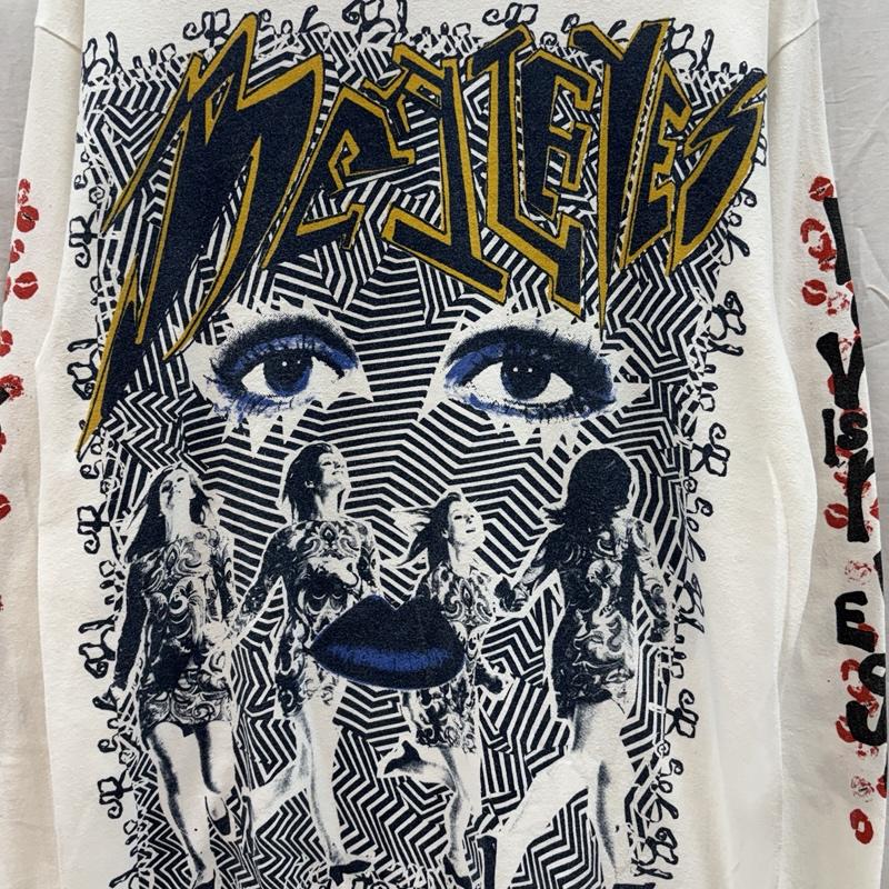 古着 USED Tシャツ 長袖 Blue Roses イングランド製 グラフィック プリント 長袖 Tシャツ ロンT S 白 / ホワイト / white メンズ USED 古着 中古 50166303