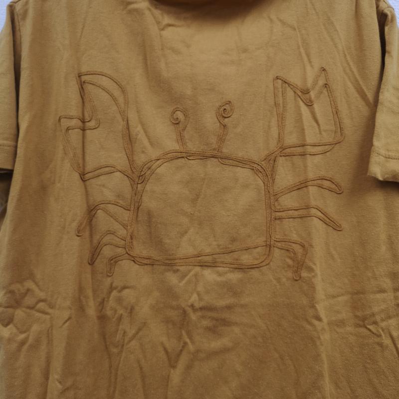 イッセイミヤケ ISSEY MIYAKE Tシャツ 半袖 HAI SPORTING GEAR ハイネック モックネック カニ crab ステッチ S/S TEE 半袖 Tシャツ M マスタード / マスタード / メンズ USED 古着 中古 50166308