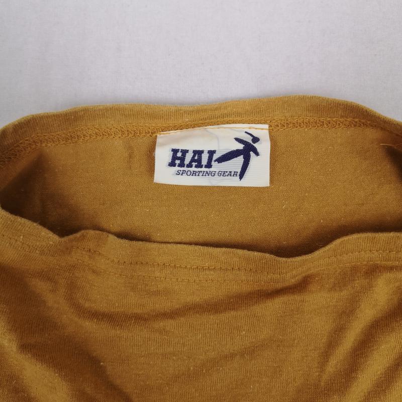 イッセイミヤケ ISSEY MIYAKE Tシャツ 半袖 HAI SPORTING GEAR ハイネック モックネック カニ crab ステッチ S/S TEE 半袖 Tシャツ M マスタード / マスタード / メンズ USED 古着 中古 50166308