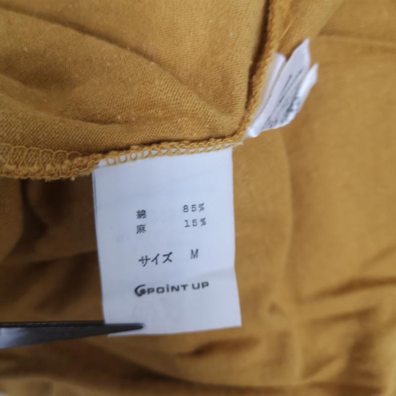 イッセイミヤケ ISSEY MIYAKE Tシャツ 半袖 HAI SPORTING GEAR ハイネック モックネック カニ crab ステッチ S/S TEE 半袖 Tシャツ M マスタード / マスタード / メンズ USED 古着 中古 50166308
