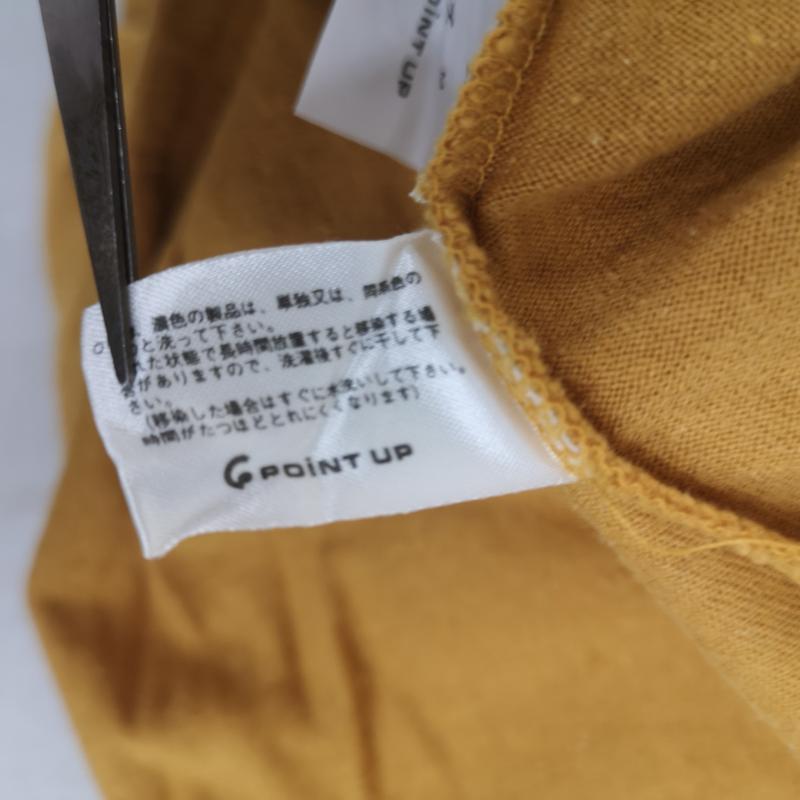 イッセイミヤケ ISSEY MIYAKE Tシャツ 半袖 HAI SPORTING GEAR ハイネック モックネック カニ crab ステッチ S/S TEE 半袖 Tシャツ M マスタード / マスタード / メンズ USED 古着 中古 50166308