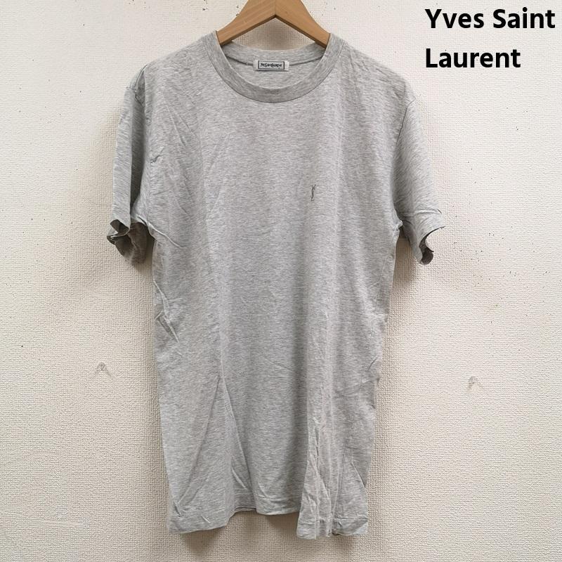 イヴサンローラン Yves Saint Laurent Tシャツ 半袖 韓国製 YSL カサンドラ モノグラムロゴ Y2K ワンポイント S/STEE 半袖Tシャツ L 灰 / グレー / gray メンズ USED 古着 中古 50166311