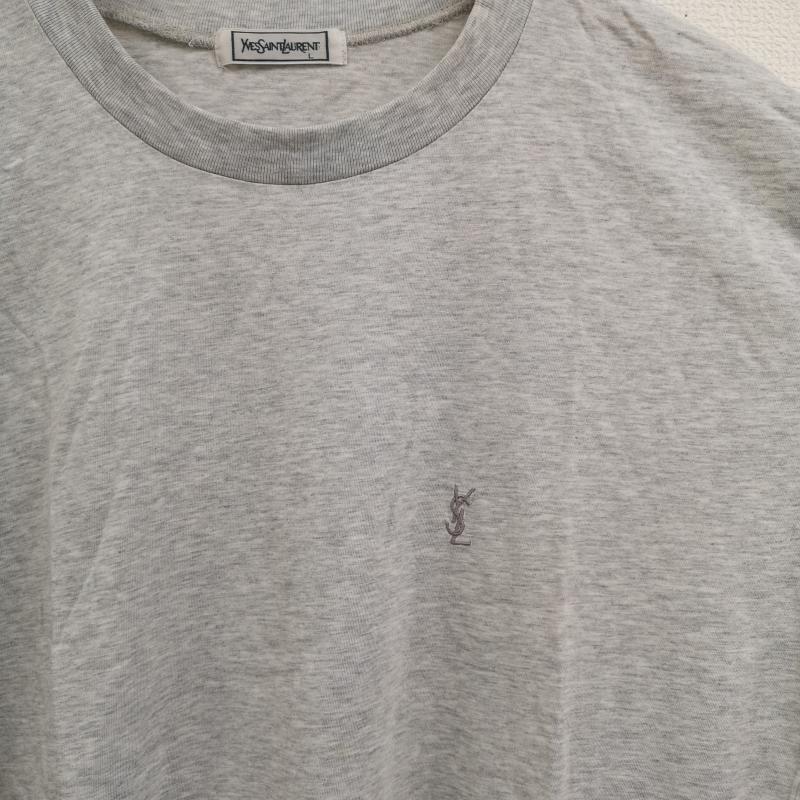 イヴサンローラン Yves Saint Laurent Tシャツ 半袖 韓国製 YSL カサンドラ モノグラムロゴ Y2K ワンポイント S/STEE 半袖Tシャツ L 灰 / グレー / gray メンズ USED 古着 中古 50166311