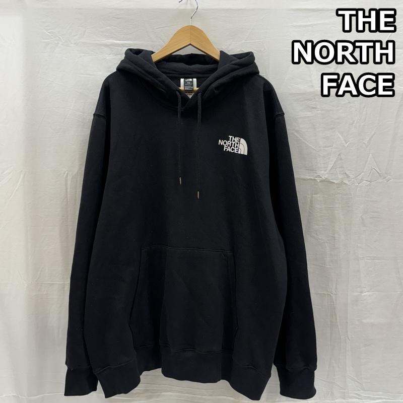 ザノースフェイス THE NORTH FACE パーカー 長袖 ロゴ プリント プルオーバー フーディ スウェット パーカー ビッグサイズ XXL 黒 / ブラック / black メンズ USED 古着 中古 50166312