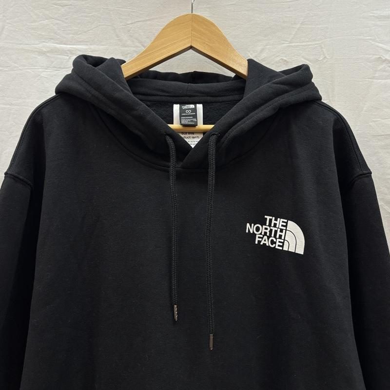 ザノースフェイス THE NORTH FACE パーカー 長袖 ロゴ プリント プルオーバー フーディ スウェット パーカー ビッグサイズ XXL 黒 / ブラック / black メンズ USED 古着 中古 50166312