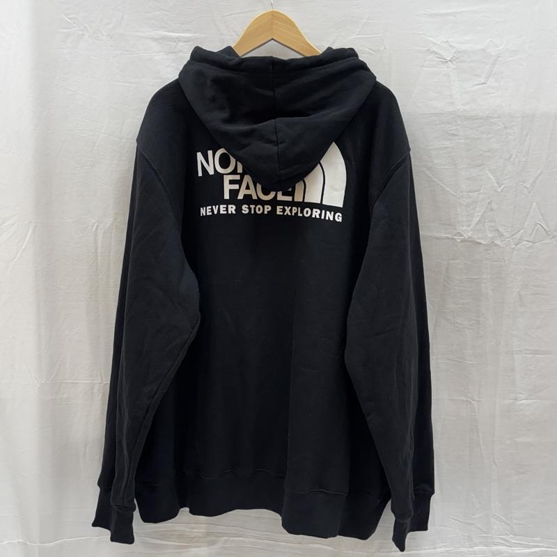 ザノースフェイス THE NORTH FACE パーカー 長袖 ロゴ プリント プルオーバー フーディ スウェット パーカー ビッグサイズ XXL 黒 / ブラック / black メンズ USED 古着 中古 50166312