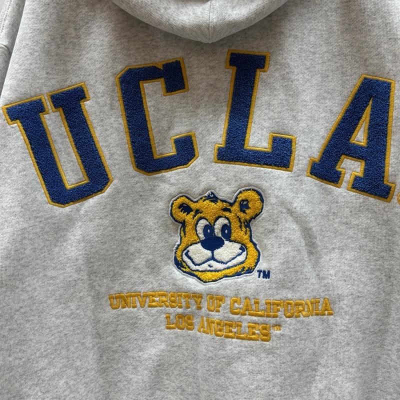 ユーシーエルエー UCLA パーカー 長袖 UCLA ロゴ ジップアップ フーディ ヘビー スウェット パーカー ビッグサイズ XL メンズ USED 古着 中古 50166313