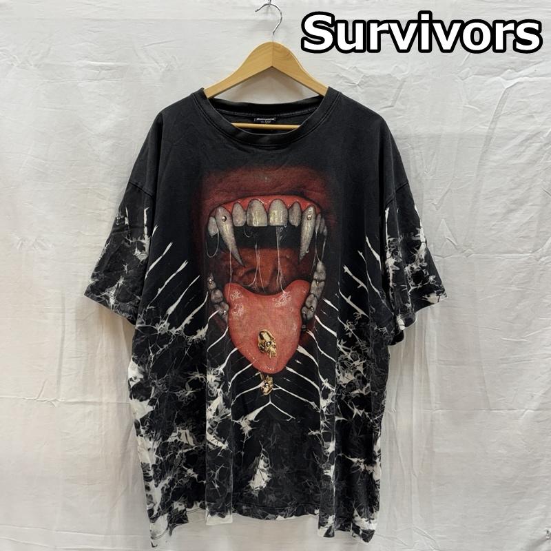 古着 USED Tシャツ 半袖 Survivors タイダイ柄 スカル マウス プリント クルーネック Tシャツ XXL メンズ USED 古着 中古 50166315
