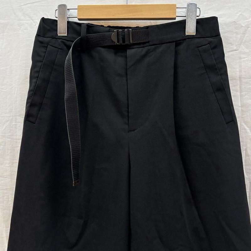 ベトン BETON ボトムス ボトムス 201-04A ワイド スラックス パンツ ベルト付き 2 黒 / ブラック / black メンズ USED 古着 中古 50166316