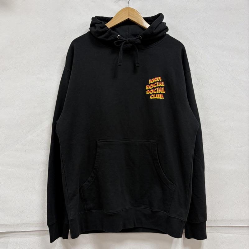 アンチソーシャルソーシャルクラブ ANTI SOCIAL SOCIAL CLUB パーカー 長袖 スウェット プルオーバー フーディー パーカー 立体ロゴ 両面プリント USA製 M ロゴ、文字 X プリント 黒 / ブラック / black X 赤 / レッド / red X 黄 / イエロー / yellow メンズ USED 古着 中古 50166320