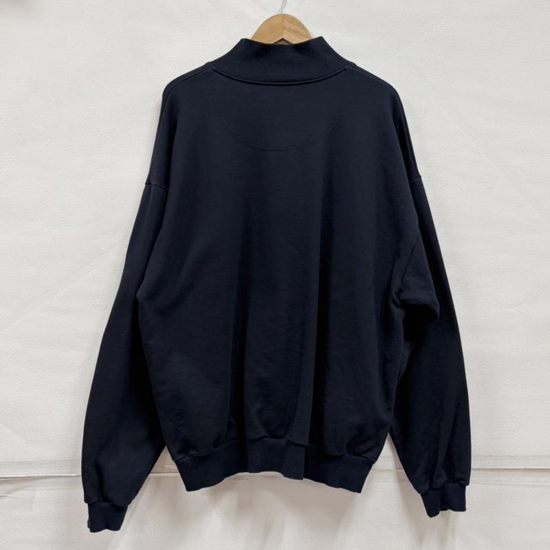 イズネス is-ness トレーナー 長袖 ZIP SWEATSHIRT ハーフジップ スウェット シャツ スウェット ジップポケット L 無地 紺 / ネイビー / navy メンズ USED 古着 中古 50166321