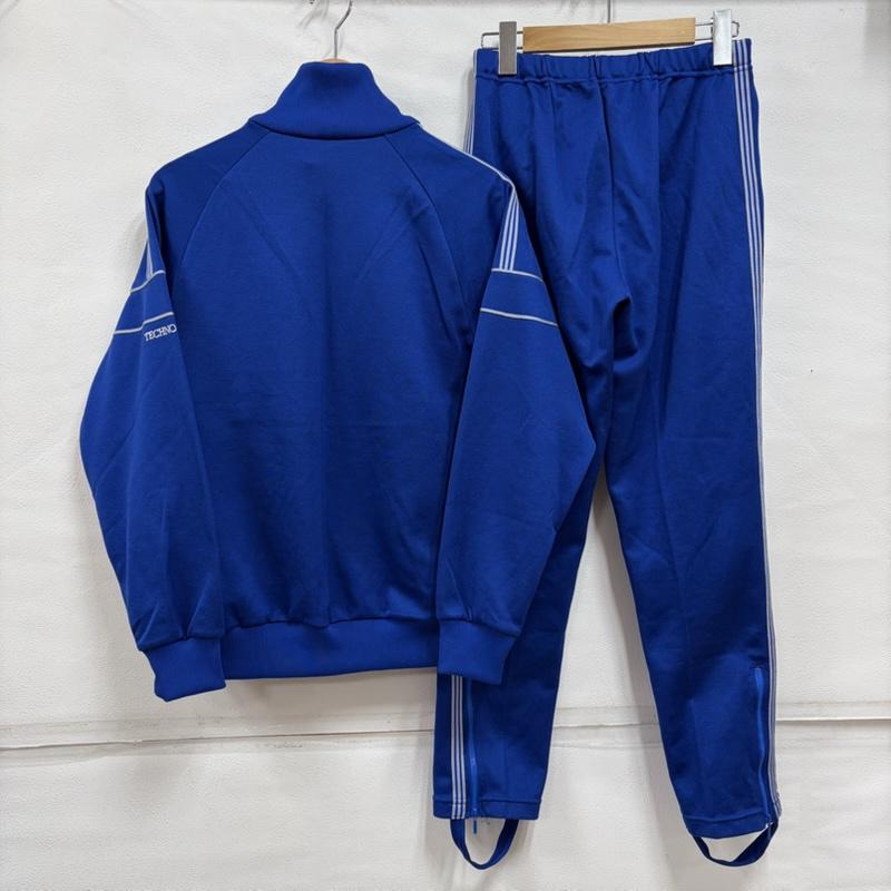 アディダス adidas ジャケット、上着 ジャケット、ブレザー 70s 80s デサント製 TECHNO トラックジャケット パンツ ジャージ セットアップ ロゴ 刺繍 OLD オールド ヴィンテージ M ロゴ、文字 X 刺繍 青 / ブルー / blue X 白 / ホワイト / white メンズ USED 古着 中古 50166322