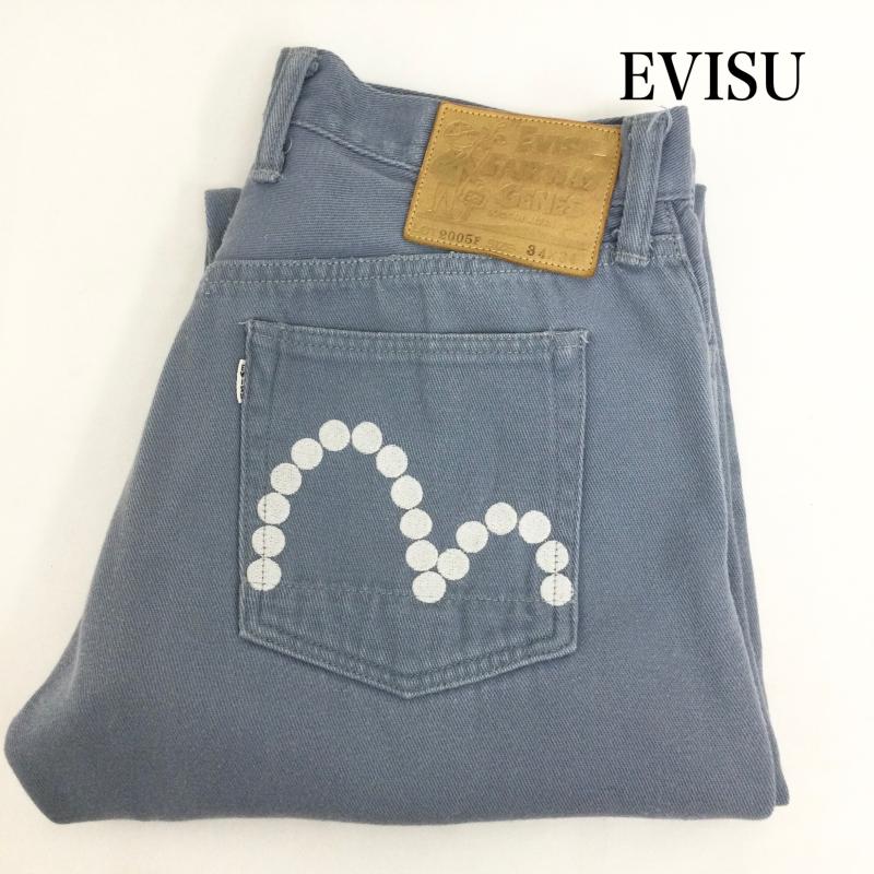 エヴィス EVISU パンツ デニム、ジーンズ evisu フェアウェイジーンズ 2005F 34インチ 刺繍 青 / ブルー / blue メンズ USED 古着 中古 50166324