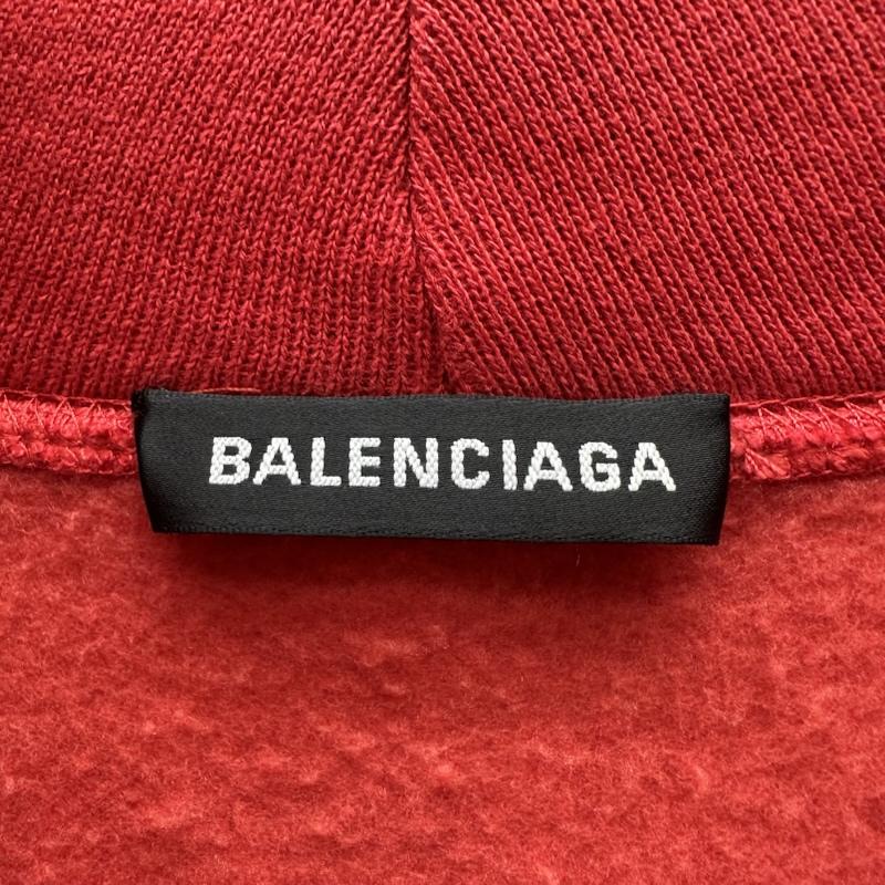 バレンシアガ BALENCIAGA パーカー 長袖 WFP Hoodie プリント パーカー 541870 XS 赤 / レッド / red メンズ USED 古着 中古 50166325