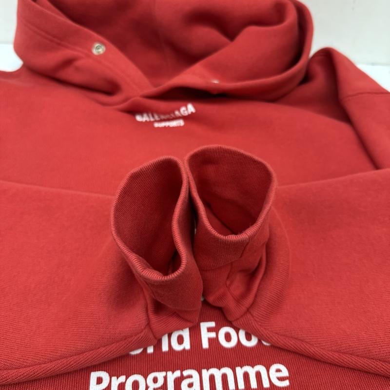 バレンシアガ BALENCIAGA パーカー 長袖 WFP Hoodie プリント パーカー 541870 XS 赤 / レッド / red メンズ USED 古着 中古 50166325