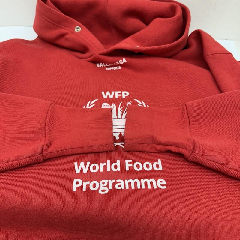 バレンシアガ BALENCIAGA パーカー 長袖 WFP Hoodie プリント パーカー 541870 XS 赤 / レッド / red メンズ USED 古着 中古 50166325