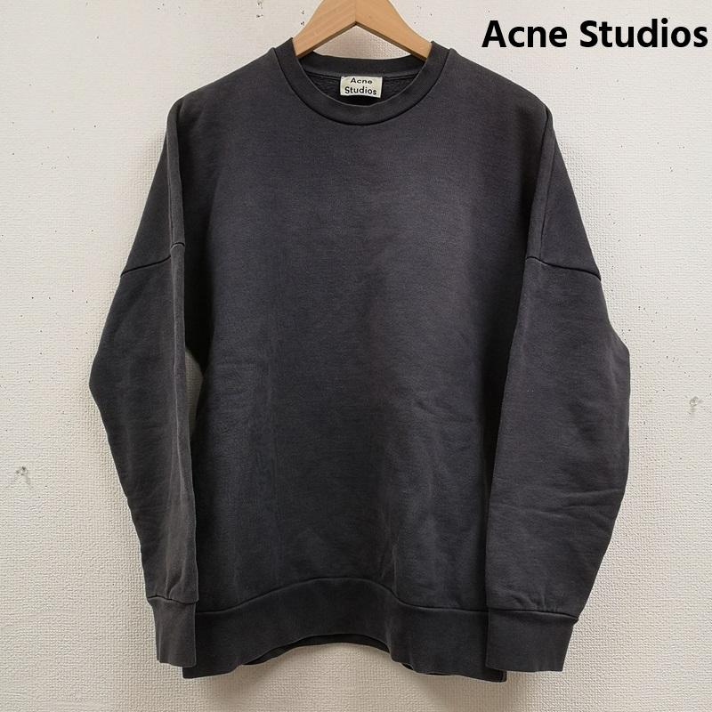 アクネストゥディオズ Acne Studios トレーナー 長袖 ポルトガル製 ガーメントダイ フェード加工 裏起毛 クルーネック スウェット トレーナー 2HC163 XS 紺 / ネイビー / navy メンズ USED 古着 中古 50166326