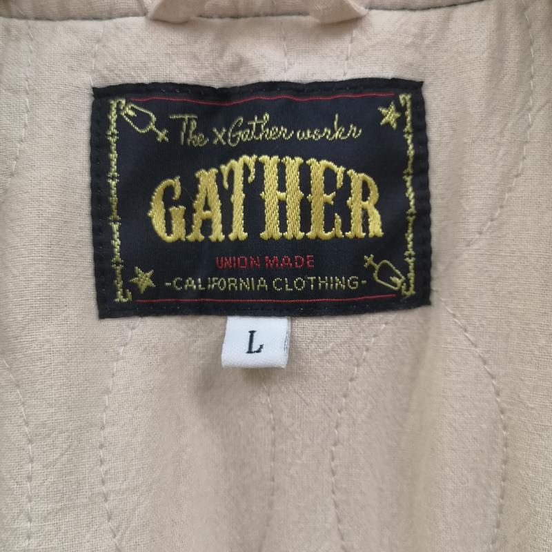 古着 USED ジャケット、上着 ジャンパー、ブルゾン GATHER WORKS N-1 ワーク 海軍 ボア襟 波型 キルティング デッキ ジャケット L 黒 / ブラック / black メンズ USED 古着 中古 50166327