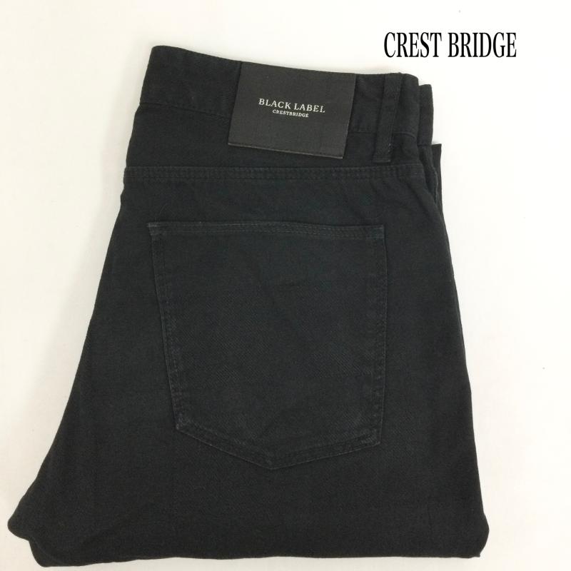 ブラックレーベル・クレストブリッジ BLACK LABEL CRESTBRIDGE パンツ チノパン BLACK LABEL CRESTBRIDGE 51R60-604-09 ストレッチ　チノ　黒パンツ S 無地 黒 / ブラック / black メンズ USED 古着 中古 50166328