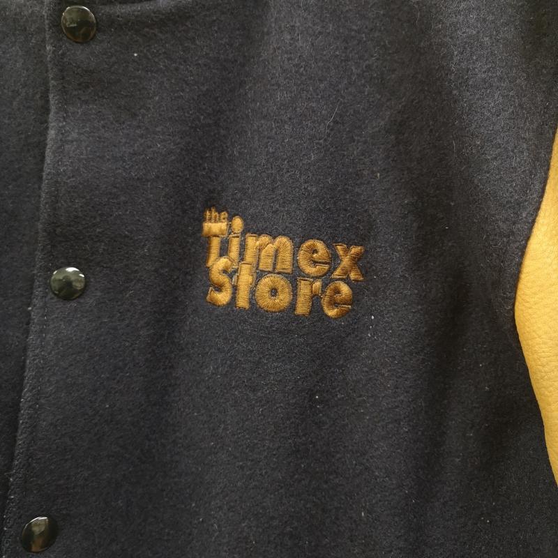 古着 USED ジャケット、上着 レザージャケット the Timex Store USA製 GAME Sportswear プレミアムレザー スタジャン バーシティ ジャケット M 紺 / ネイビー / navy メンズ USED 古着 中古 50166329