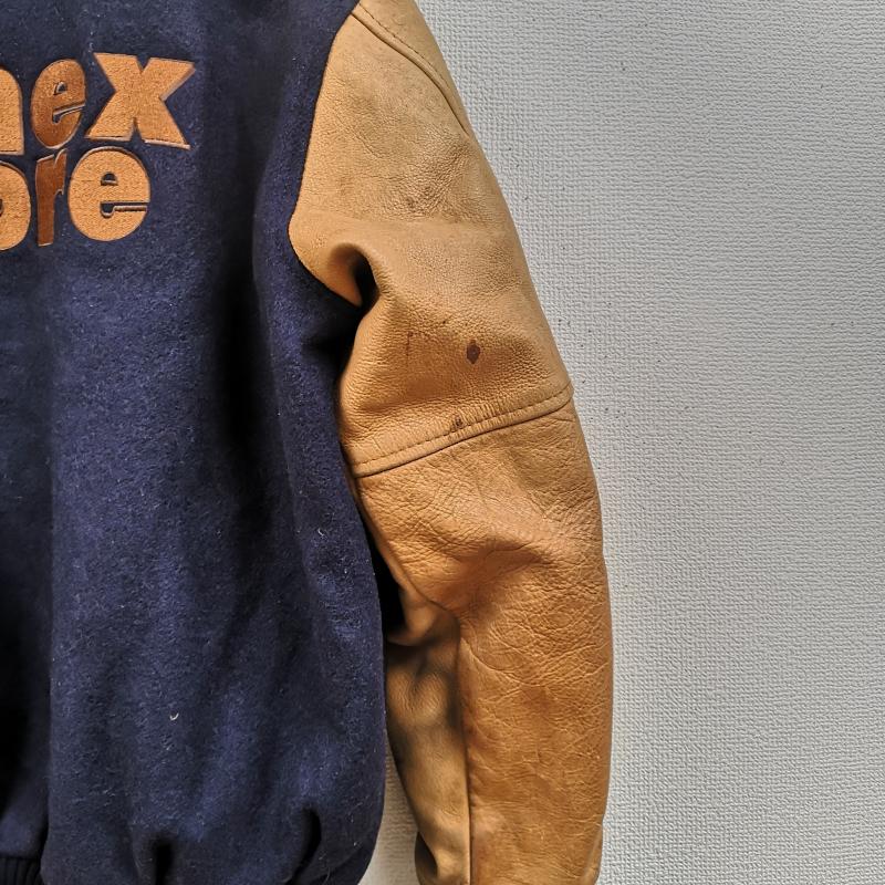 古着 USED ジャケット、上着 レザージャケット the Timex Store USA製 GAME Sportswear プレミアムレザー スタジャン バーシティ ジャケット M 紺 / ネイビー / navy メンズ USED 古着 中古 50166329