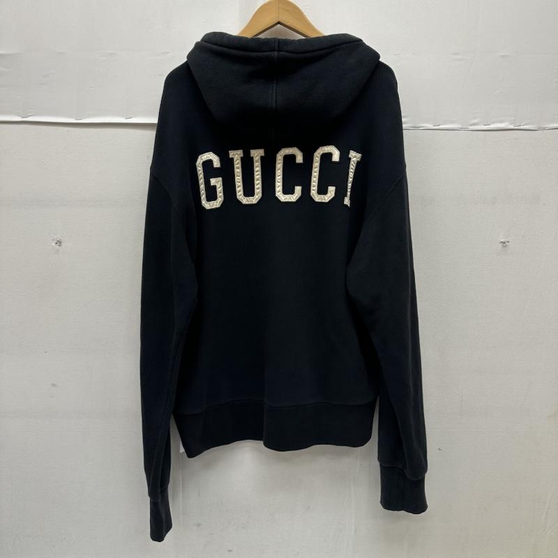グッチ GUCCI パーカー 長袖 18AW MLB PIRTES HOODIE ロゴ ワッペン パーカー 475374 X9Y97 S 黒 / ブラック / black メンズ USED 古着 中古 50166334