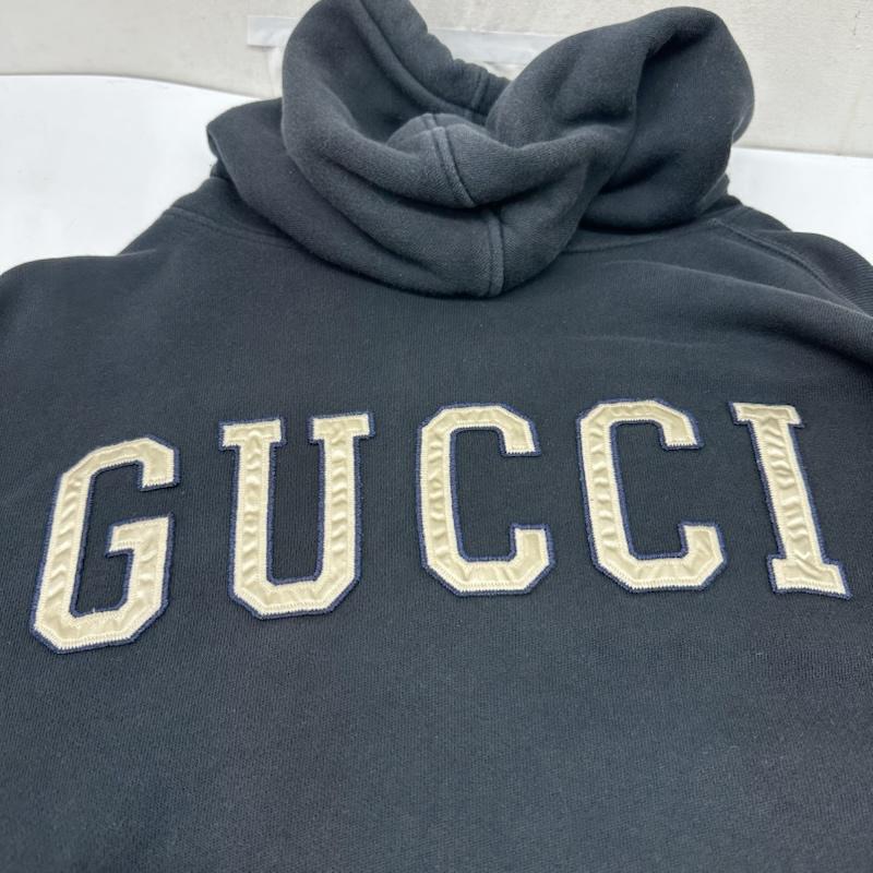 グッチ GUCCI パーカー 長袖 18AW MLB PIRTES HOODIE ロゴ ワッペン パーカー 475374 X9Y97 S 黒 / ブラック / black メンズ USED 古着 中古 50166334