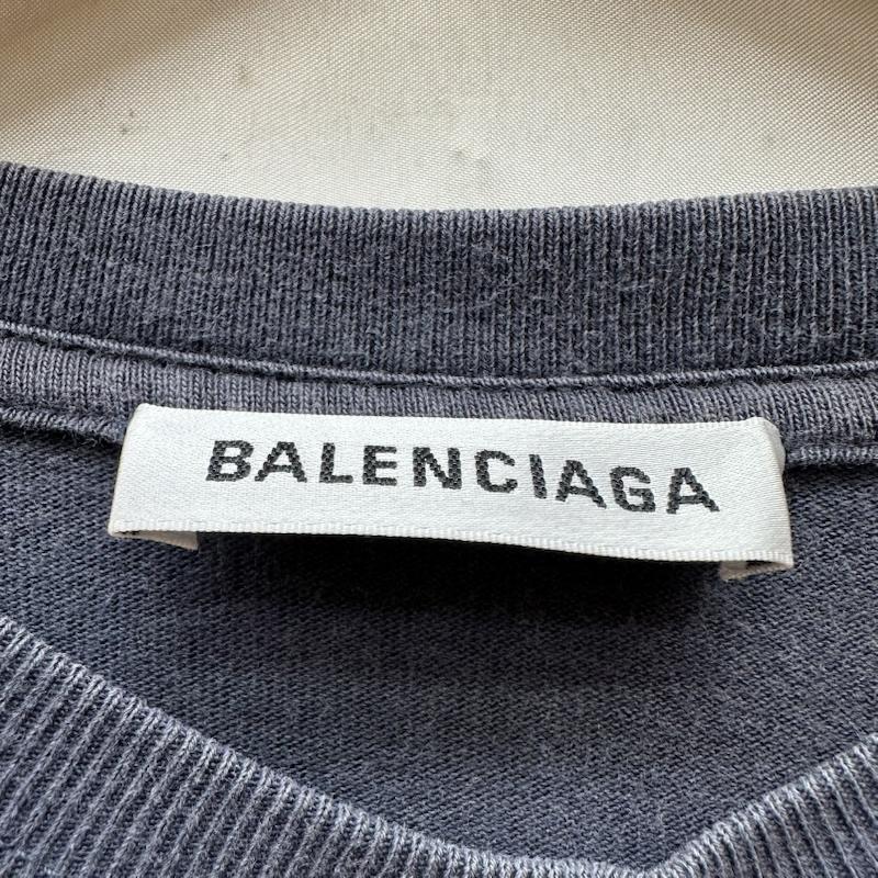 バレンシアガ BALENCIAGA Tシャツ 半袖 18SS BB MODE ロゴ プリント Tシャツ TS14 492258 XS 紺 / ネイビー / navy メンズ USED 古着 中古 50166335