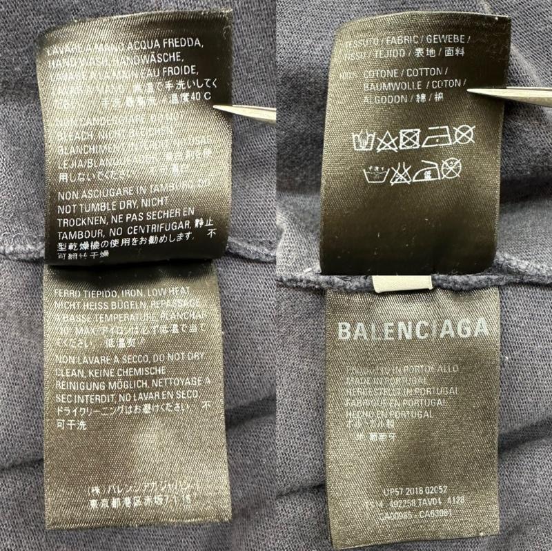 バレンシアガ BALENCIAGA Tシャツ 半袖 18SS BB MODE ロゴ プリント Tシャツ TS14 492258 XS 紺 / ネイビー / navy メンズ USED 古着 中古 50166335