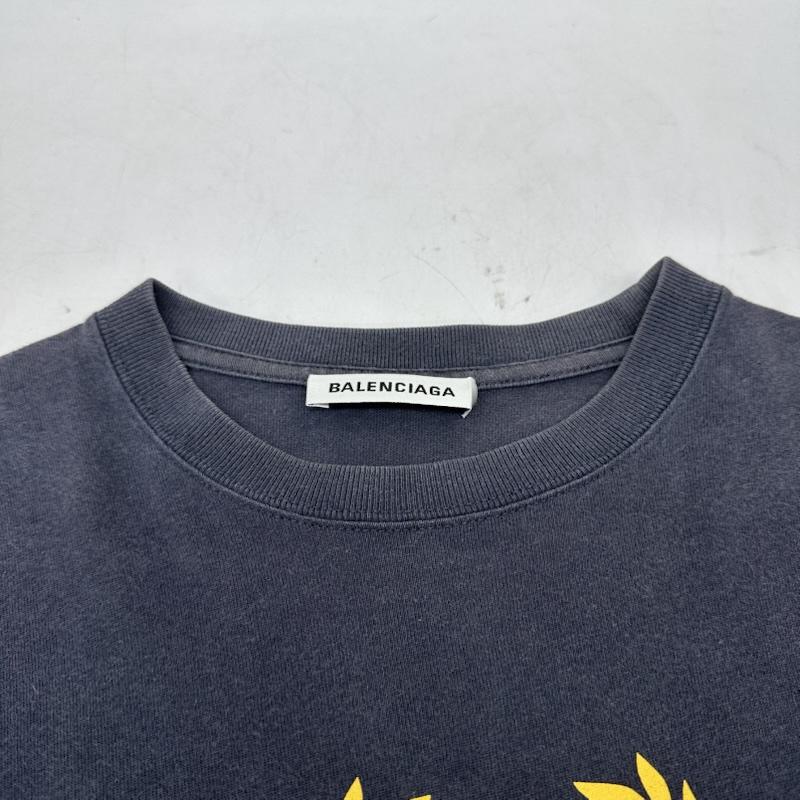 バレンシアガ BALENCIAGA Tシャツ 半袖 18SS BB MODE ロゴ プリント Tシャツ TS14 492258 XS 紺 / ネイビー / navy メンズ USED 古着 中古 50166335