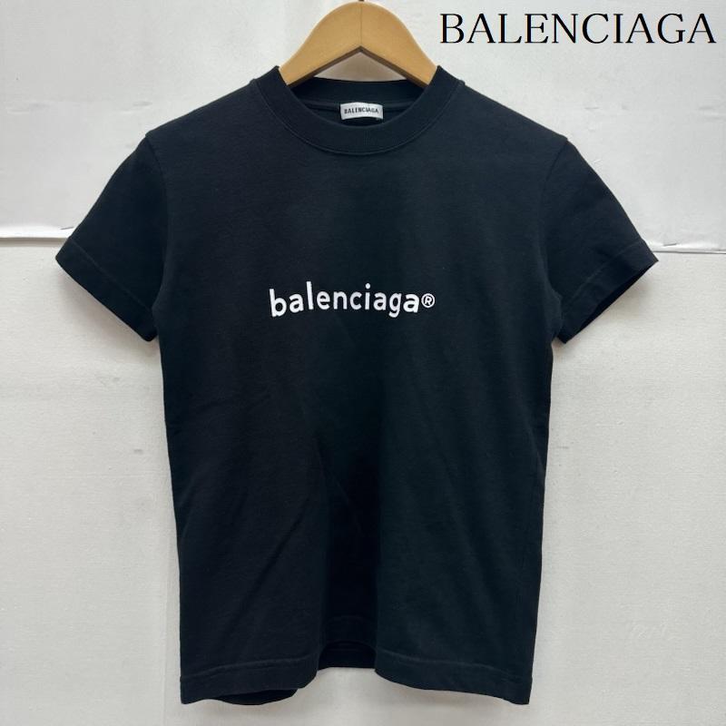 バレンシアガ BALENCIAGA Tシャツ 半袖 ロゴ プリント Tシャツ HT80 612964 XS 黒 / ブラック / black レディース USED 古着 中古 50166336