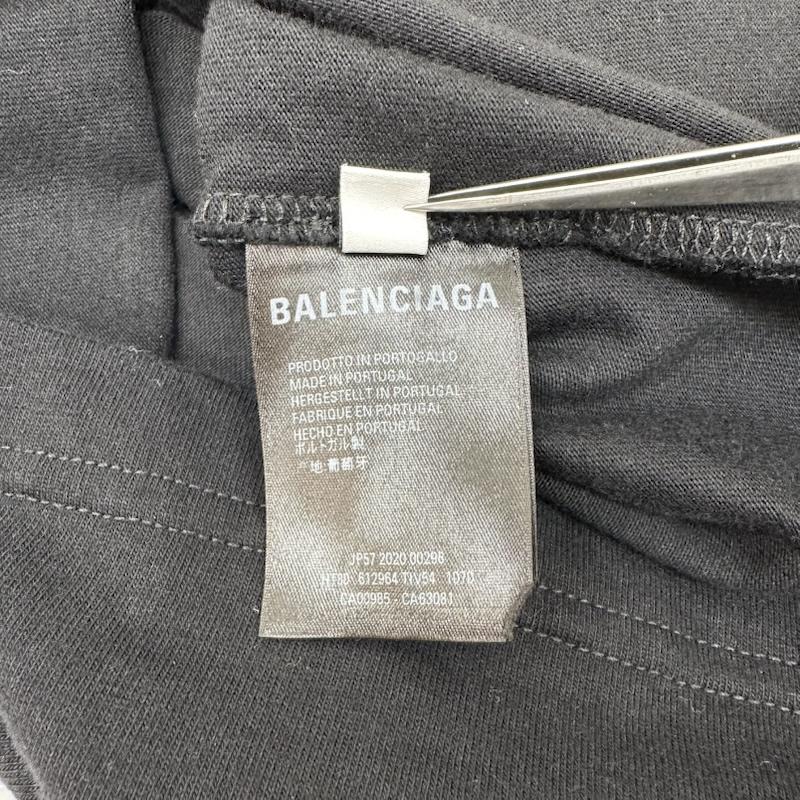 バレンシアガ BALENCIAGA Tシャツ 半袖 ロゴ プリント Tシャツ HT80 612964 XS 黒 / ブラック / black レディース USED 古着 中古 50166336