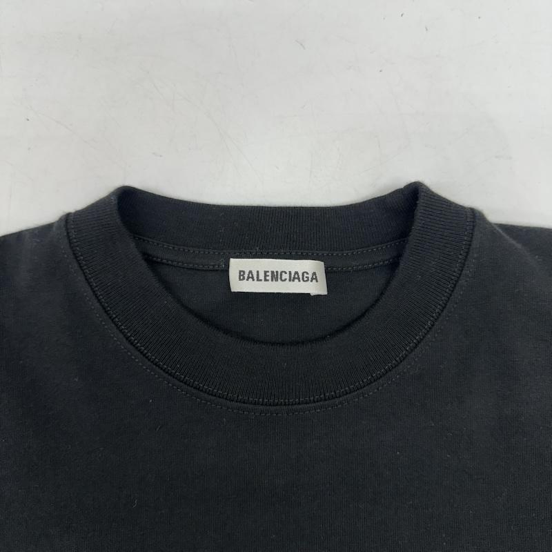 バレンシアガ BALENCIAGA Tシャツ 半袖 ロゴ プリント Tシャツ HT80 612964 XS 黒 / ブラック / black レディース USED 古着 中古 50166336