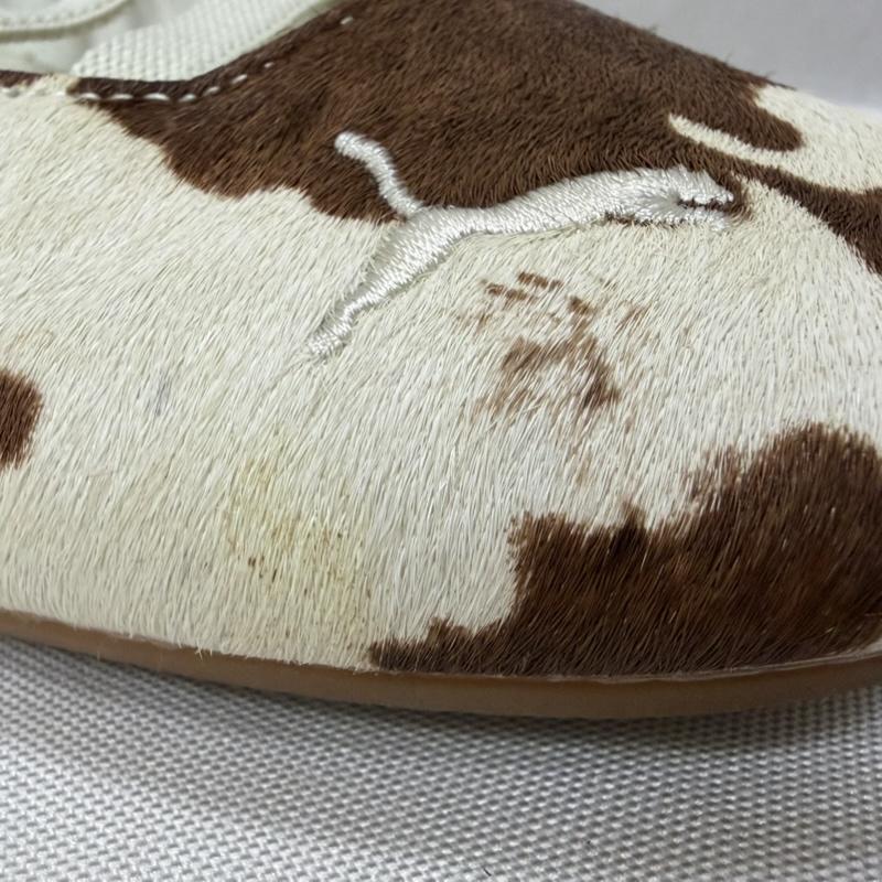 プーマ PUMA シューズ バレエシューズ メリージェーン アニマル カウ柄 SPEEDCAT BALLET COW WNS スピードキャット バレット スニーカー 407787-01 25.5cm アニマル柄 白 / ホワイト / white X 茶 / ブラウン / brown レディース USED 古着 中古 50166337