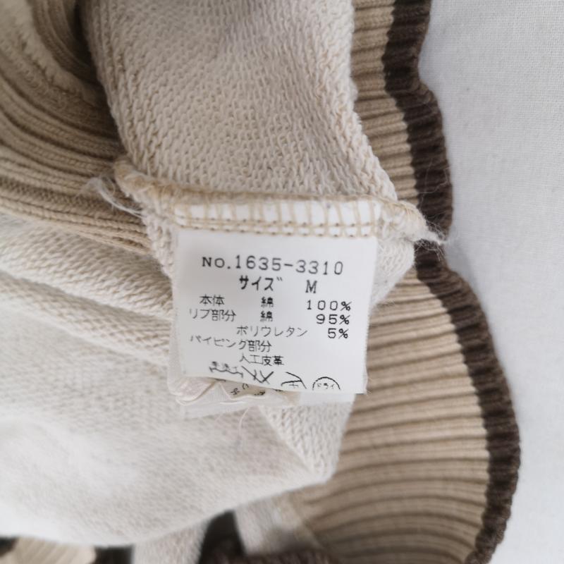 チャップスラルフローレン CHAPSRALPHLAUREN トレーナー 長袖 月桂冠 ローレルリース ワンポイント ハーフジップ スウェット ニット セーター M ベージュ / ベージュ / beige メンズ USED 古着 中古 50166342