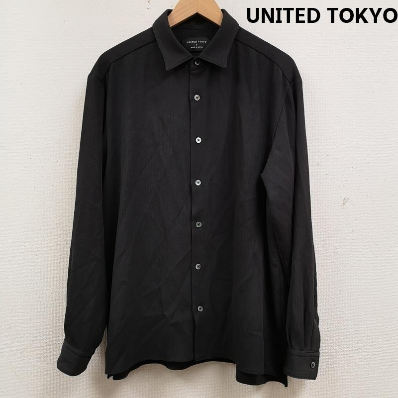 ユナイテッドトウキョウ UNITED TOKYO シャツ、ブラウス 長袖 日本製 ベーシック COLD DRY タスラン加工 長袖 シャツ 135300002 2 黒 / ブラック / black メンズ USED 古着 中古 50166345