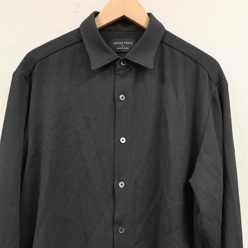 ユナイテッドトウキョウ UNITED TOKYO シャツ、ブラウス 長袖 日本製 ベーシック COLD DRY タスラン加工 長袖 シャツ 135300002 2 黒 / ブラック / black メンズ USED 古着 中古 50166345