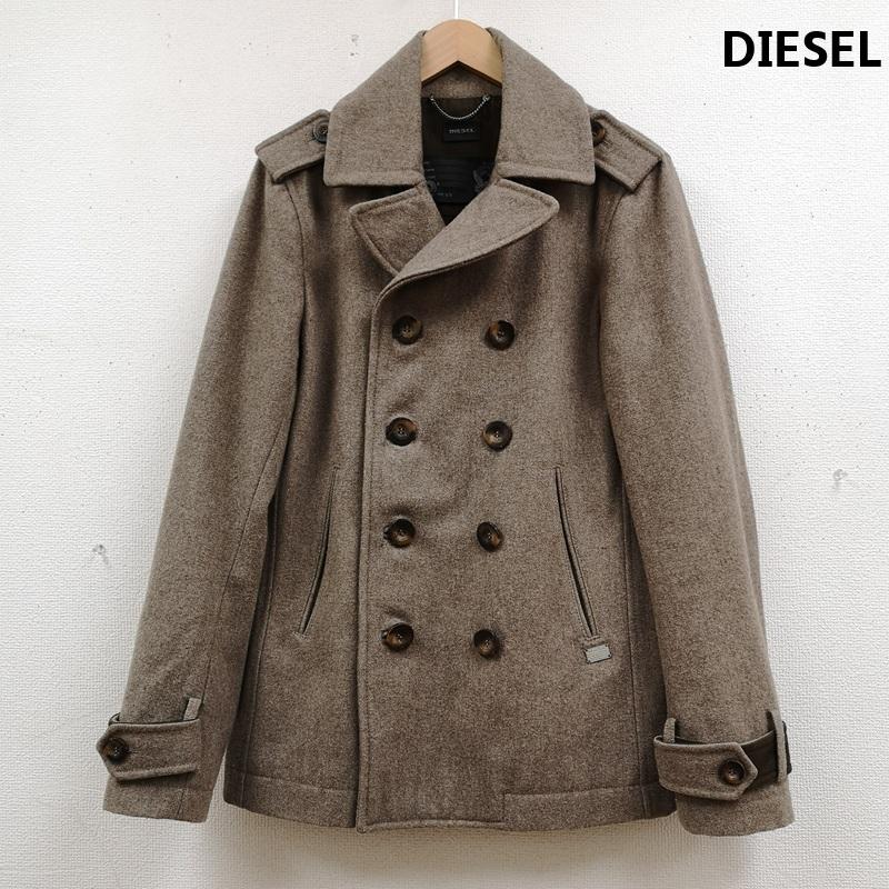 ディーゼル DIESEL コート ピーコート ダブルブレスト 刻印ボタン メタルプレート TYPE N.78 ミリタリー ピーコート TR007099 M ベージュ / ベージュ / beige メンズ USED 古着 中古 50166347