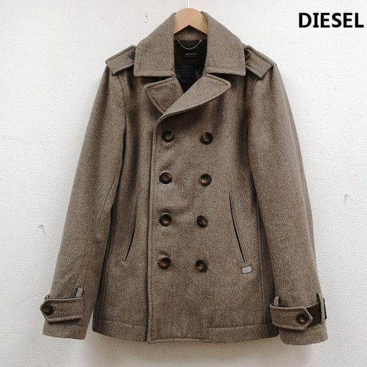 ディーゼル DIESEL コート ピーコート ダブルブレスト 刻印ボタン メタルプレート TYPE N.78 ミリタリー ピーコート TR007099 M ベージュ / ベージュ / beige メンズ USED 古着 中古 50166347