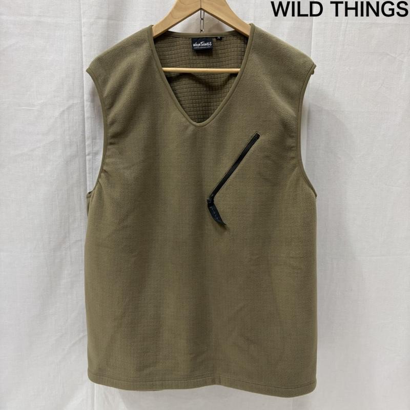 ワイルドシングス WILD THINGS ベスト ベスト GRID FLEECE PULLOVER VEST グリッドフリース プルオーバーベスト WT24424SK-STR STRATO別注 M 無地 ベージュ / ベージュ / beige メンズ USED 古着 中古 50166348