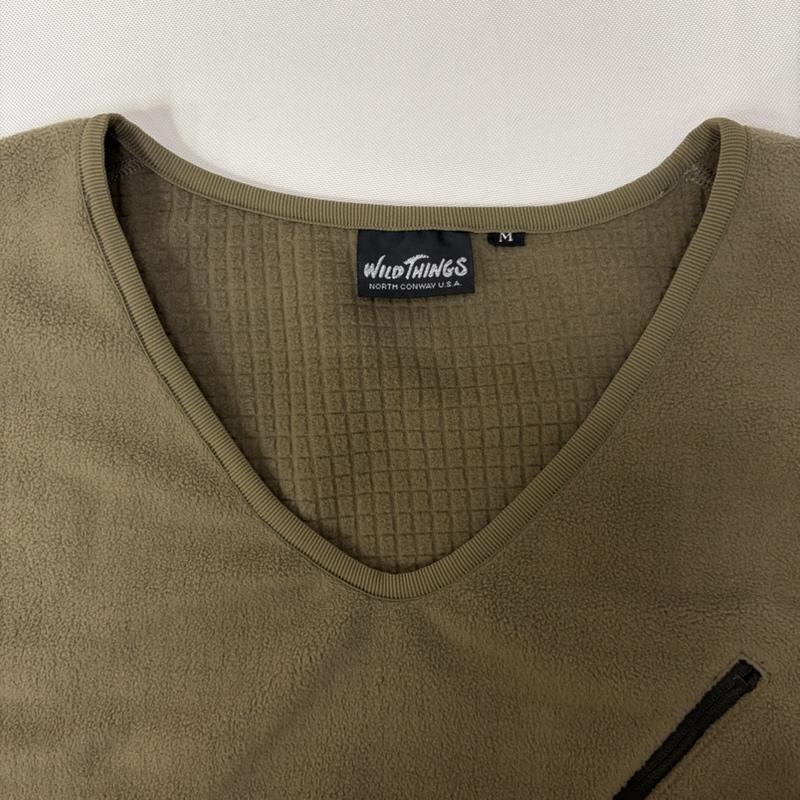 ワイルドシングス WILD THINGS ベスト ベスト GRID FLEECE PULLOVER VEST グリッドフリース プルオーバーベスト WT24424SK-STR STRATO別注 M 無地 ベージュ / ベージュ / beige メンズ USED 古着 中古 50166348