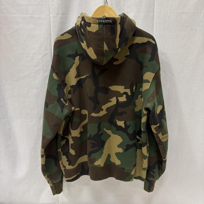 シュプリーム Supreme パーカー 長袖 S LOGO ZIP UP HOODED SWEAT CAMO Sロゴジップアップパーカー 迷彩 カモフラ M カモフラージュ柄・迷彩 黒 / ブラック / black X 緑 / グリーン / green X 茶 / ブラウン / brown X ベージュ / ベージュ / beige メンズ USED 古着 中古 50166350