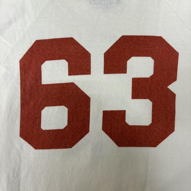 ダッパーズ DAPPER S Tシャツ 七分袖 フットボールTシャツ カレッジ white 38 エルボーパッチ 38 プリント X ロゴ、文字 白 / ホワイト / white メンズ USED 古着 中古 50166355